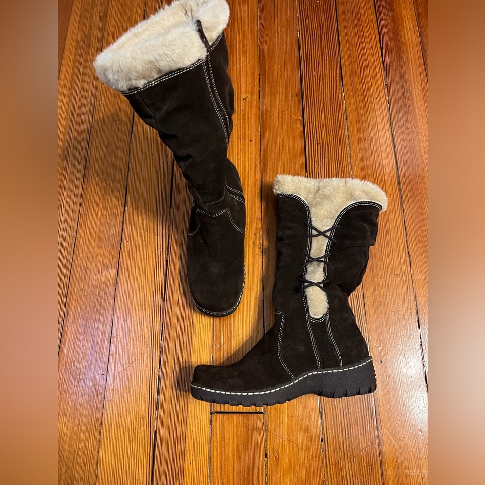 Bass Miley Mid-Calf Brown leather‎ boot size 7.5